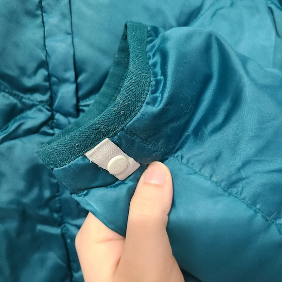 The North Face Series 550 Down Fill Puffer Jacket Teal Size Large - Flawed - Picture 9 of 16